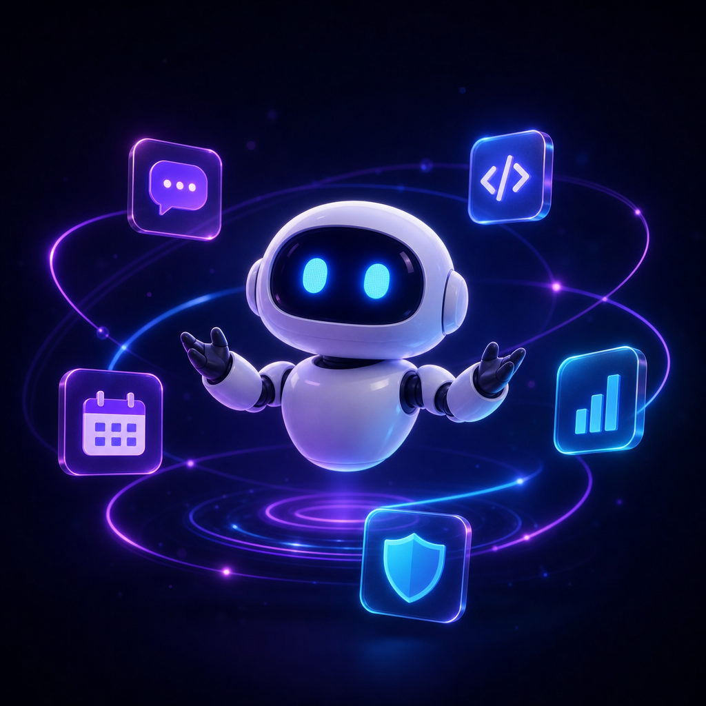 VemeloAI friendly AI agent robot